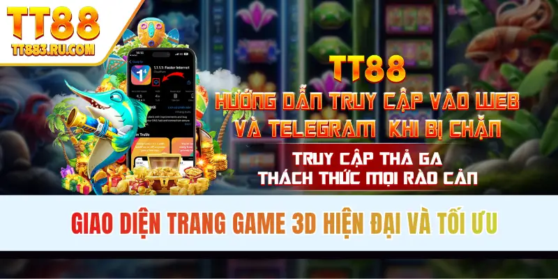 Giao diện trang game 3D hiện đại và tối ưu